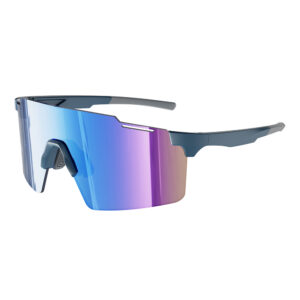Frameless lightweight blue flash lenses sports running cycling sunglasses
